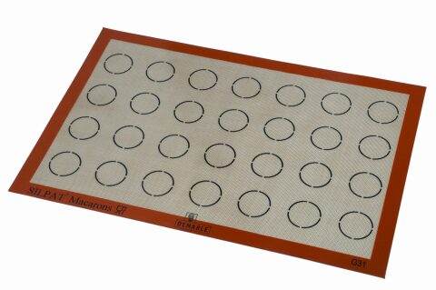 SILPAT®TAPIS DE CUISSON POUR PLAQUE 60X40CM 28EMPREINTES MACARON DE Ø5CM