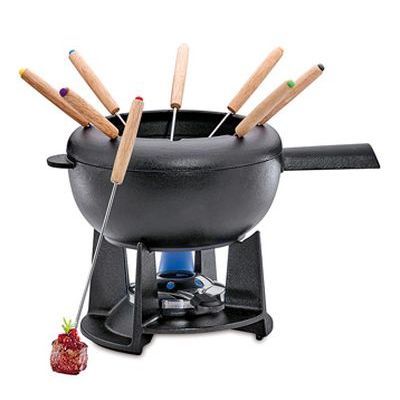 LENTEFONDUE SAAS-FEE GIETIJZER ZWART 8 PERSONEN - 20CM