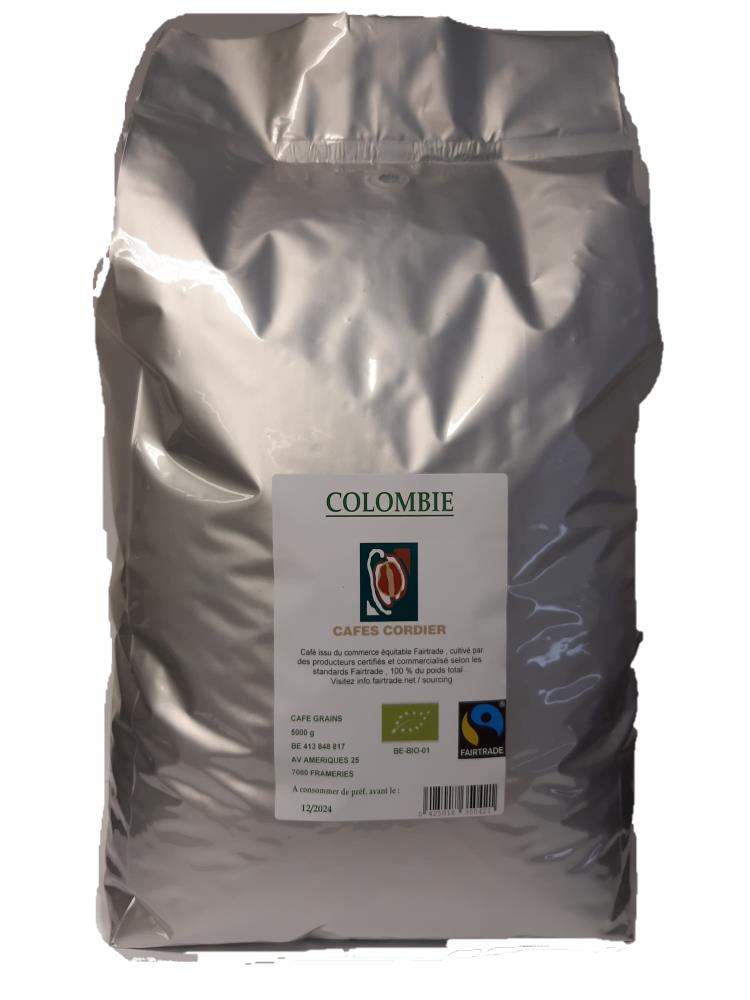 + CAFE CORDIER COLOMBIE VRAC EN GRAINS 5KG