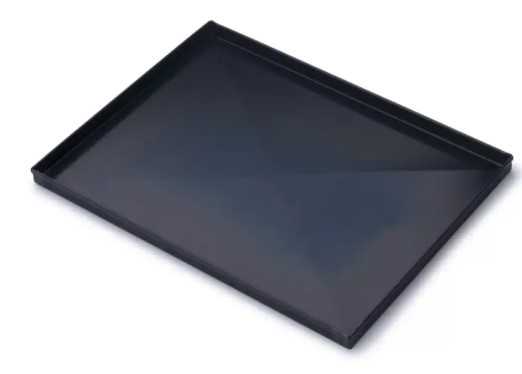 BLACK SHEET METAL PLATE 40X30CM 4 STRAIGHT EDGES 1 CM THICKNESS 12/10