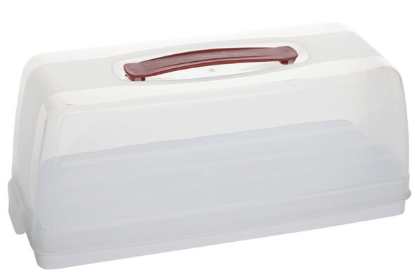 CURVER RECHTHOEKIGE TAARTDOOS 34CXH15CM MET HANDVAT