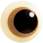 070039 PCB RONDE OGEN PAG BRUIN Ø 1 CM 323STUKS ***s/cd***