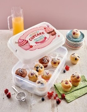 BOITE DE RANGEMENT 14 CUPCAKE (7L) 43X27.5X11CM