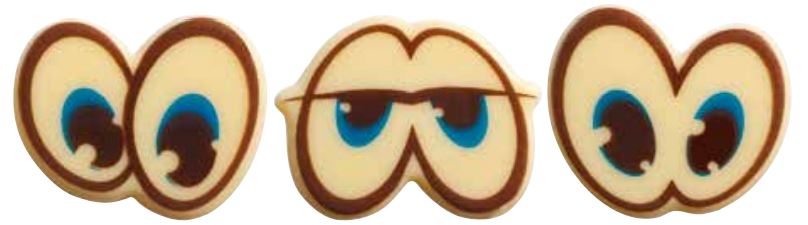 061177 PCB EYES CB REGARDS COMICS 7 DESIGNS 4.4X3.1 CM 105PCES ***s/cd***