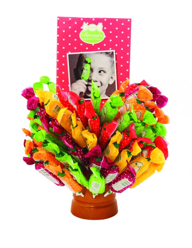 BARNIER EMPTY DISPLAY STAND FOR 100 WOODEN LOLLIPOPS WITH CARD