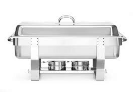 HENDI CHAFING DISH FIORA GN1/1- INOX 18/0 2 BRULEURS 58.5X38.5XH31.5CM - 9L