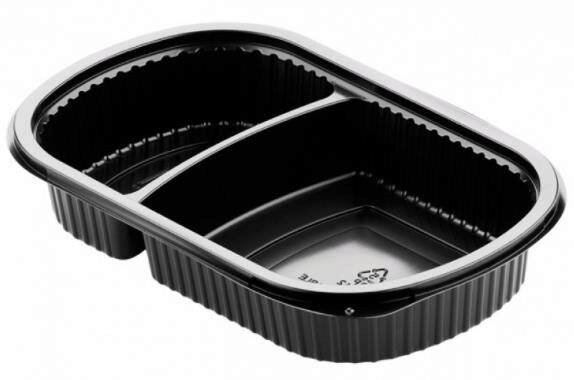 DUNI * PLASTIC SCHAAL 2 COMP 240X150X40MM500/250ML PAK VAN 50 STUKS*SCDE*