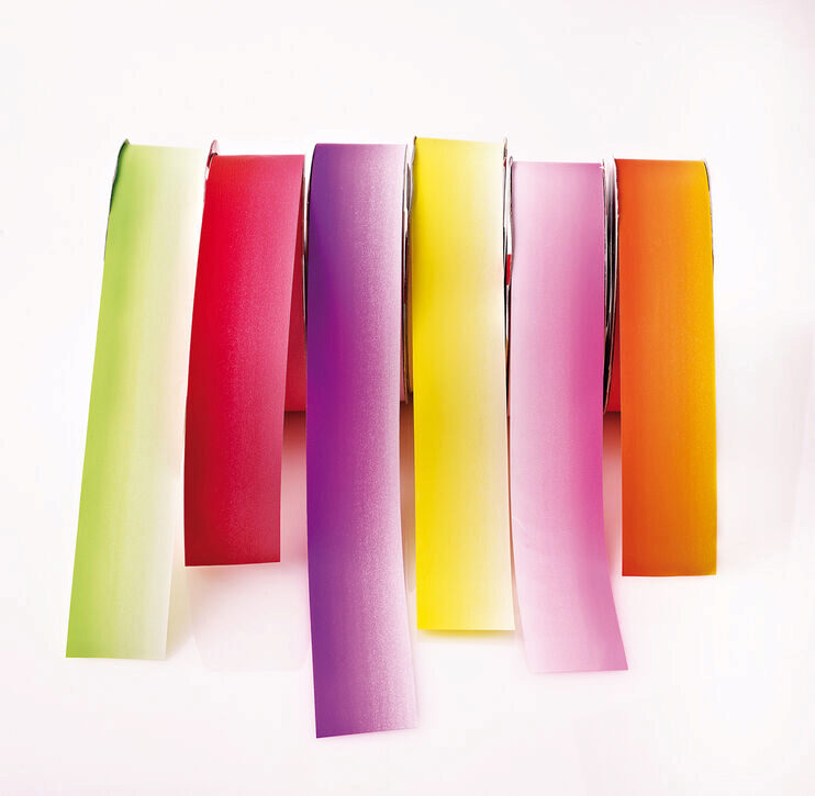 RUBAN BAVAROIS ROSE DEGRADE COLOR 50MM/100M