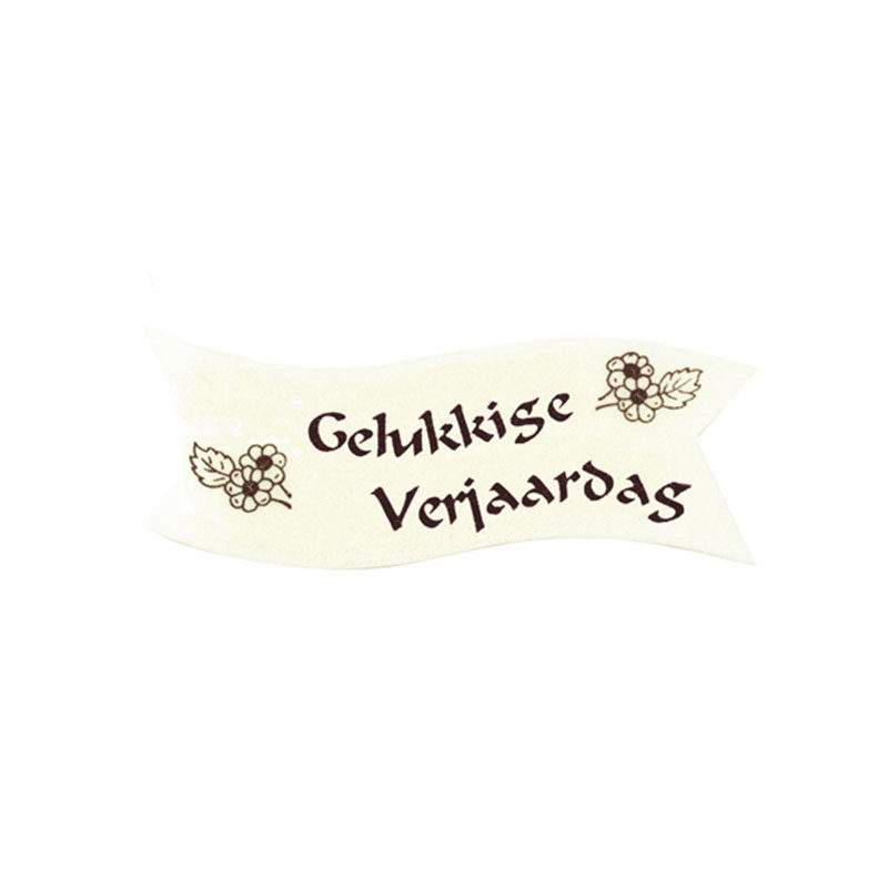 1058916 WHITE BANNER GELUKKIG VERJAARDAG 24PCES ***S/CDE***