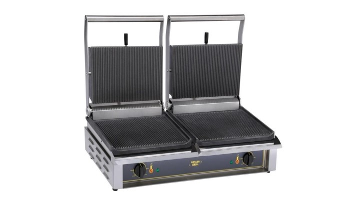 ROLLER GRILL PANINI DOUBLE RAINURE 6000W/380-3