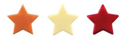 PCB Kleurrijke WC Stars 3 ontwerpen 186pces *** s / cd ***