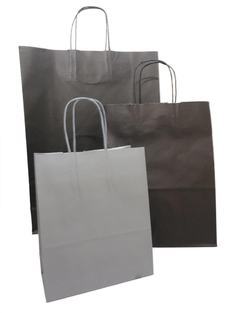 SAC PAPIER KRAFT NOIR  180X80 HT 22 CM 50PCES