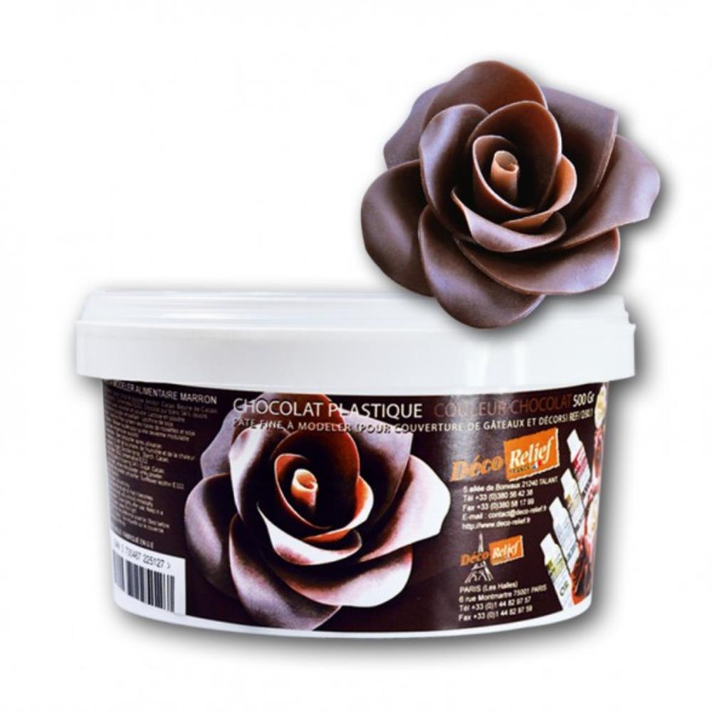 CHOCOLATE COLOURED PLASTIC CHOCOLATE 500GR