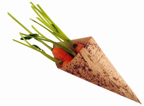 CORNET FEUILLE BAMBOU H8,5CM Ø3,5CM *SCDE*