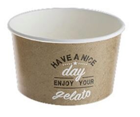 KRAFT CARDBOARD ICE CREAM POT 480CC 60PCS