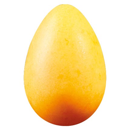 060973 PCB CB DRAGEIFIED YELLOW EGGS 3.4X2.3 CM 63PCS ***S/CD***