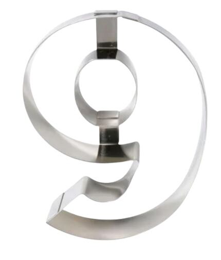 NUMBER 9 MOLD STAINLESS STEEL 30CM HT4CM
