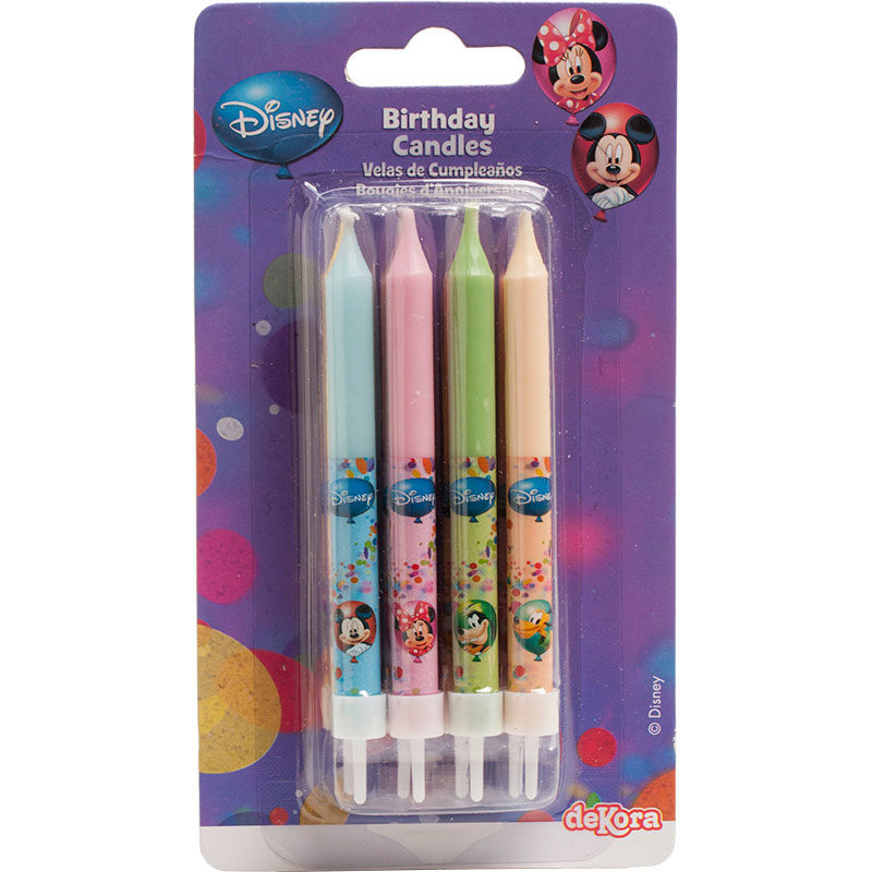 346173 DEK VERJAARDAGKAARS MICKEY&FRIENDS=BLISTER VAN 8 KAARSEN