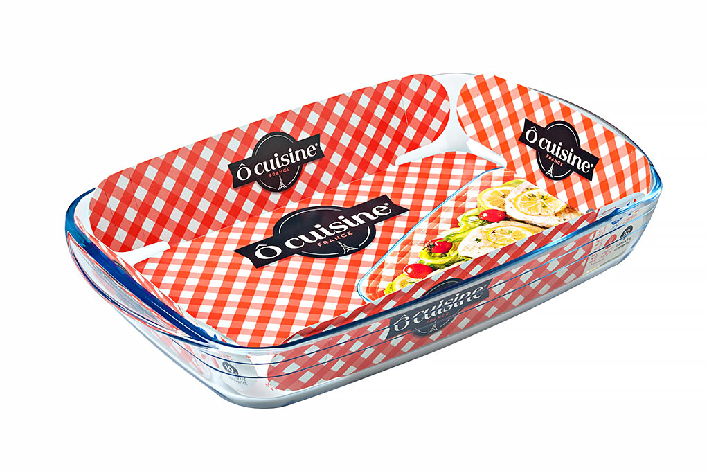 O CUISINE RECHTHOEKIGE BOROSILICAAT OVENSCHAAL 35X22CM 2,6L