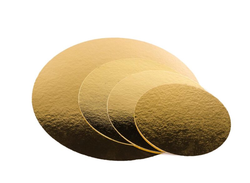 RONDE GOUDEN TAARTBEDEKKINGEN Ø 23CM CT 100 STUKS ***ALLEEN BARCHON***