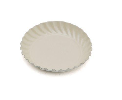 ROUND ECRU CARDBOARD PLATE Ø 88 MM 100 PCES FOSTPLUS INCLUDED
