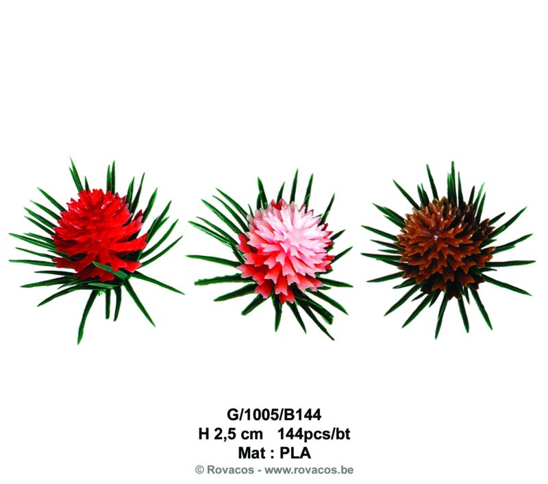 DENNENAPPEL KLEUREN GEASSORTEERD 144 STUKS