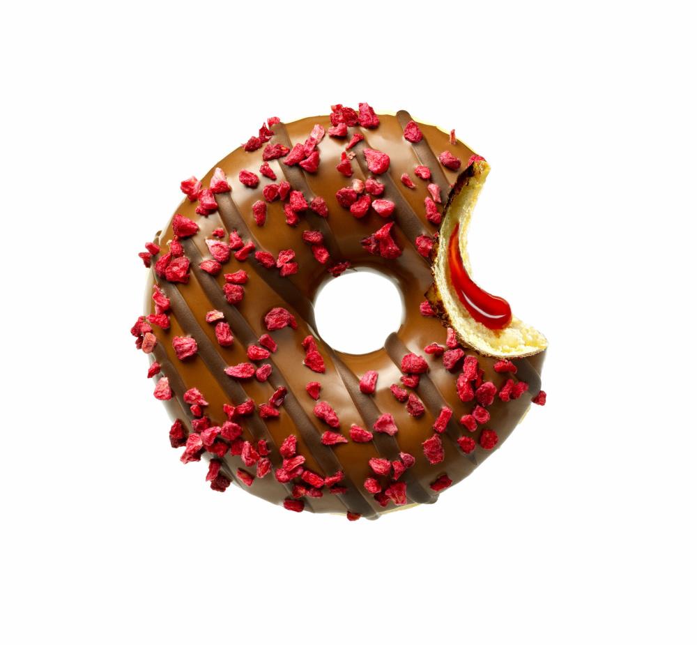 DAUPHINE 4250995 DONUTS FRAMBOOS GEVULD 48X74GR = DOOS