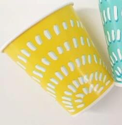 COLORED PAPER CUP GRANITA/MILK SHAKE 300ML "SUNRISE" PACK OF 100 PCES