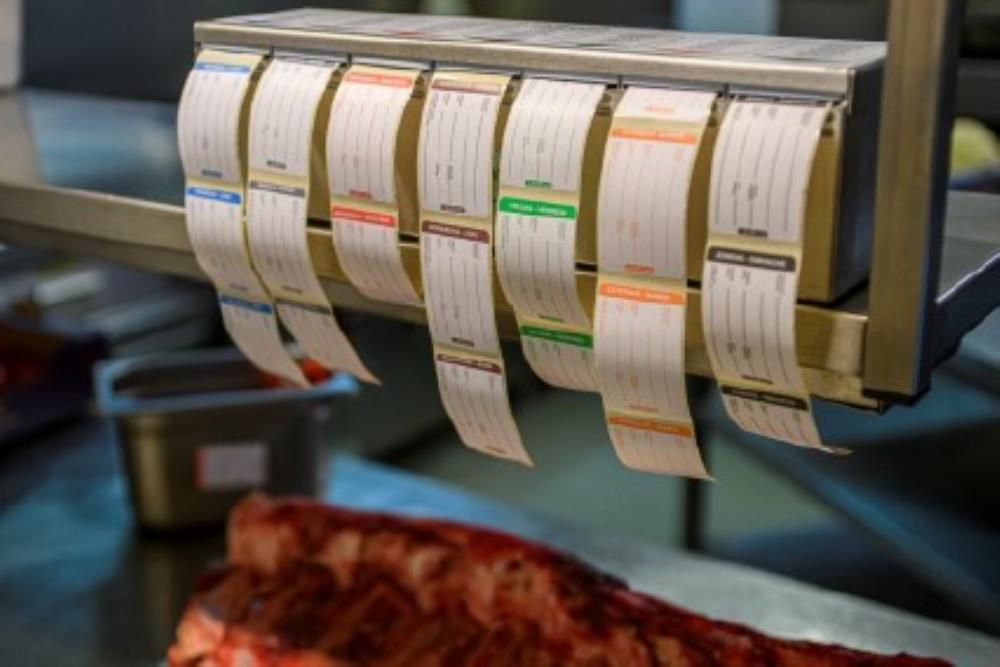 LABELFRESH KIT ETIQUETTES 7X4.5CM PRO 7 ROULEAUX DE 500PCES+DISTRIBUTEUR INOX OFFERT