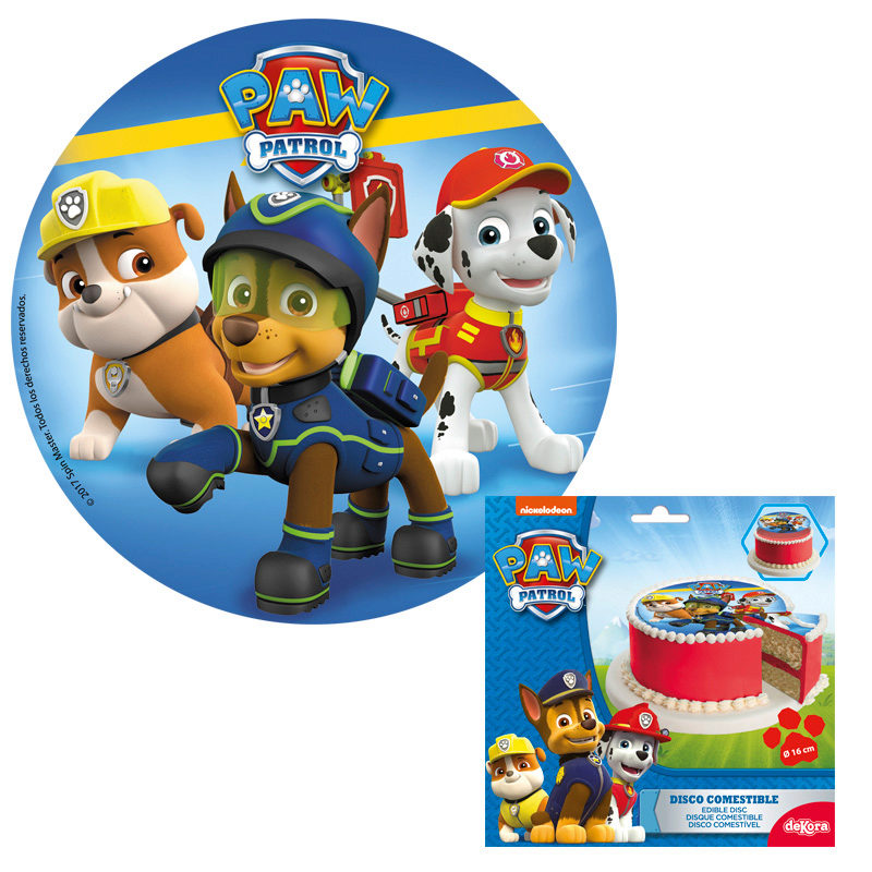 PAW PATROL SUGAR DISC 16CM