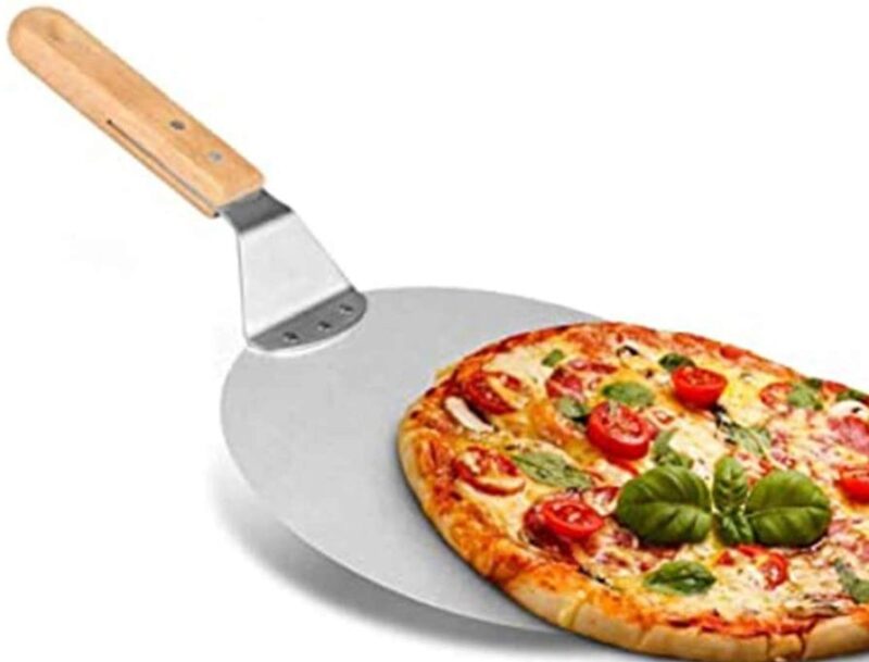 PATISSE PIZZASCHEP ROESTVRIJ STAAL 26CM HOUTEN STEEL KORT-HUISHOUDELIJK