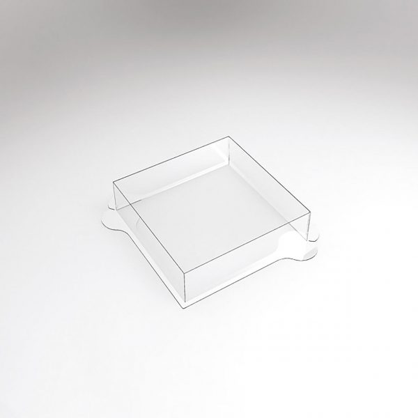 070564 PCB MOULDS ENTREMETS SQUARE FLAT ROUNDED PR100 PIECES 14X14 CM P4 CM 100PCES ***S/CD***
