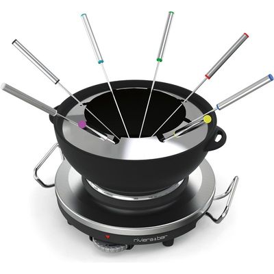 RIVIERA & BAR FONDUE CAST IRON WARMER STAINLESS STEEL BOURGUIGNONNE-SAVOYARDE 1000W