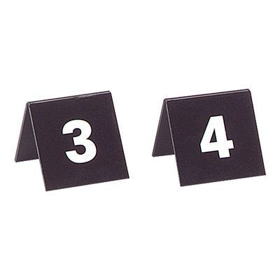 TABLE NUMBERS 1 TO 10 BLACK PLASTIC