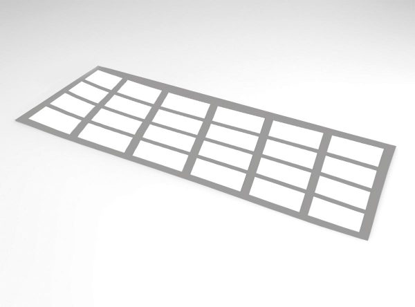 061056 PCB CHABLON POUR RECTANGLES 5X2,5 CM - 24 POSES 1PCE ***S/CD***