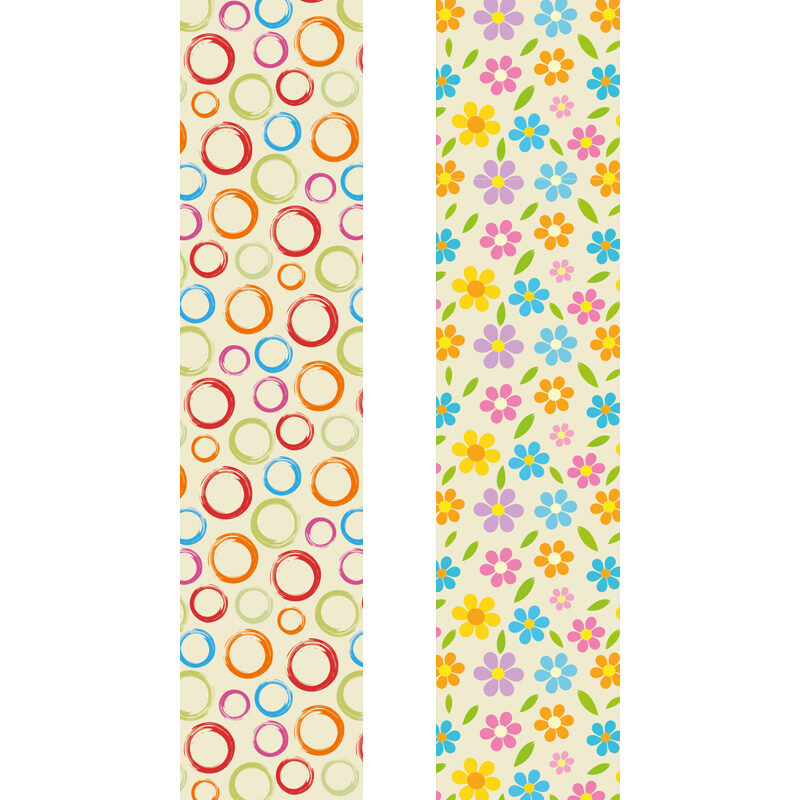 1081702 FEUILLE TRANSFERT ROND COLORE 40X30CM 12 PCES ***S/CDE***