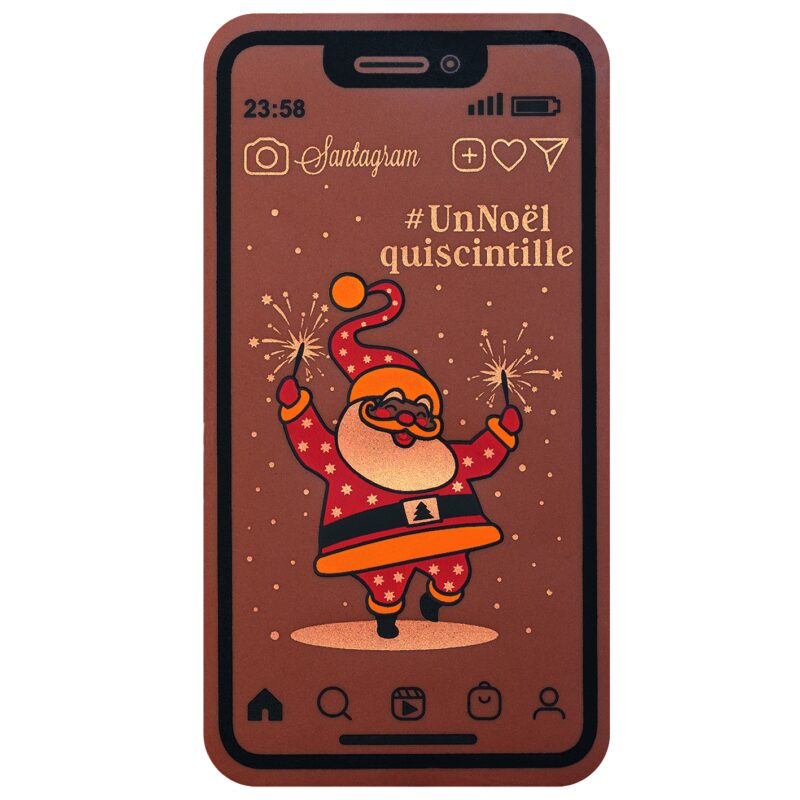 087173 PCB-BEDRUKT VEL EEN SCHITTERENDE KERST VOOR SMARTPHONE 11,6X6,1 CM 12 STUKS ***OP BESTELLING***