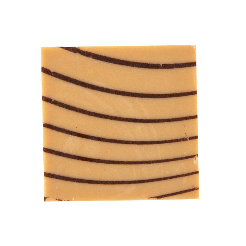 2035008 PLAQUETTE LIGNE BRUN CHOCOLAT CARAMEL 3X3CM220 PCES ***S/CD***