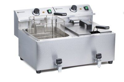 HENDI FRITEUSE MASTERCOOK INOX 18/02X8L 60X51X35CM 2X3500W A/ROBINET DE VIDANGE PROFILINE