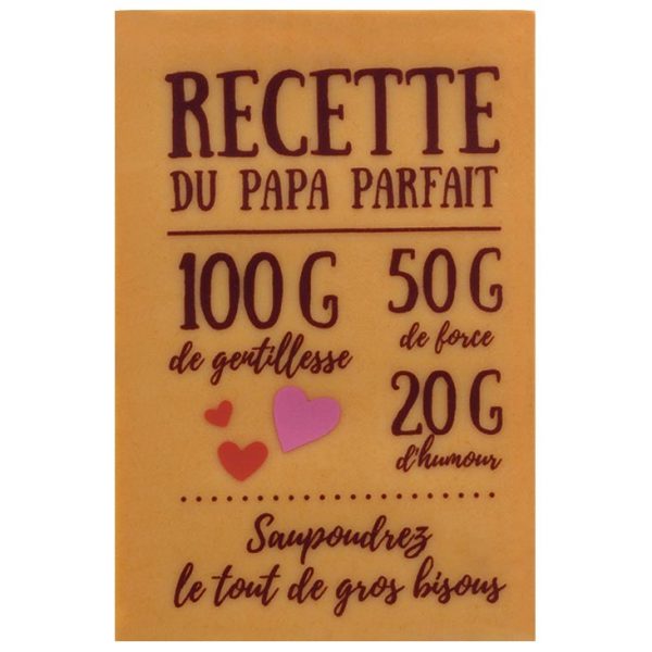  061364 PCB RECTANGLES CBC PAPA PARFAIT 6X4 CM 50PCES ***S/CD***