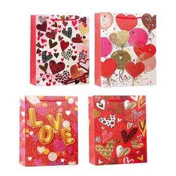 "LOVE HEARTS" BAG 18X8XH23CM ASSORTED