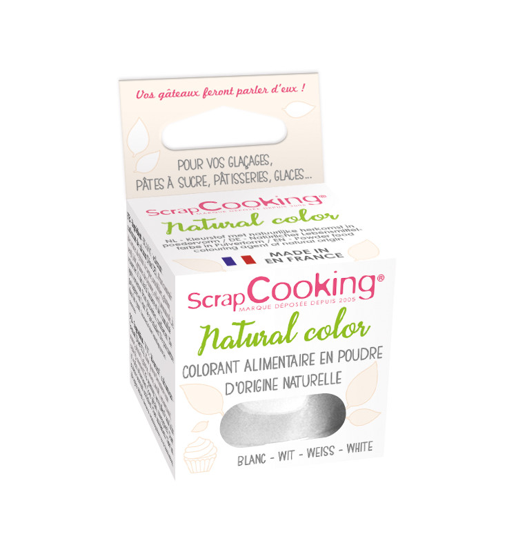 SCRAPCOOKING COLORANT ALIMENTAIRE NATUREL BLANC  3GR