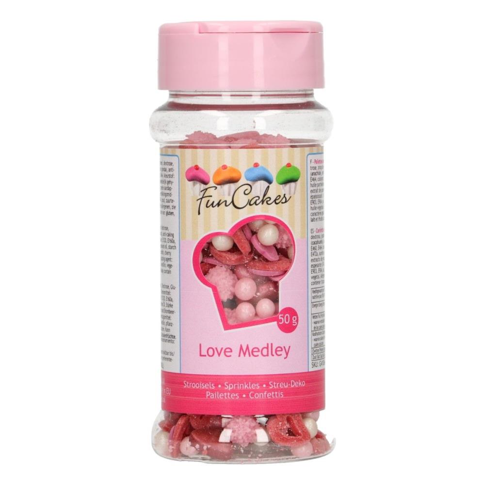 FUNCAKES MIX SUGAR DECORATION LOVE THEME 50GR