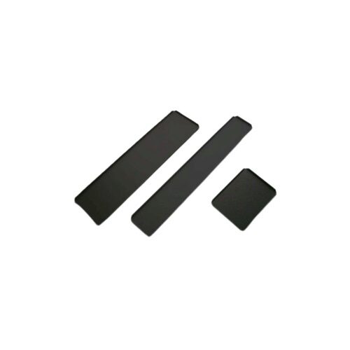 PLATEAU ALU NOIR 40X15XH1CM ANGLE COUPE BORD DROIT