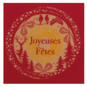 065153 PCB CARRÉS CBC JOYEUSES FÊTES 4 CM 120PCES***S/CD***