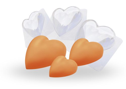 BLISTER PACK OF 6 THERMO HEART MOLDS*2X170-2X150-2X120MMGA36