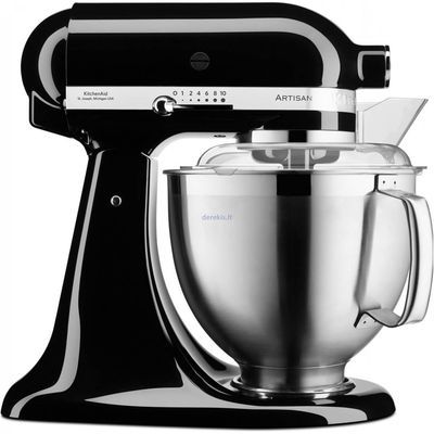 KITCHENAID ARTISAN 185 ROBOT SUR SOCLE 4.8L NOIR ONYX ACCESSOIRES INOX