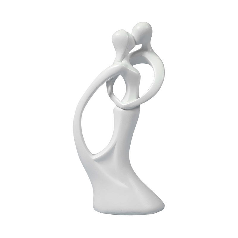 28465G  COUPLE MARIÉS ARTISTIQUE TOUT BLANC