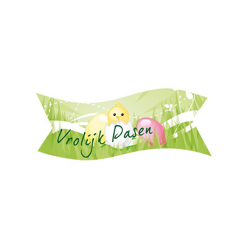 1069658 BANNER VROLIJK PASEN 9X4CM 24PCES ***S/CDE***