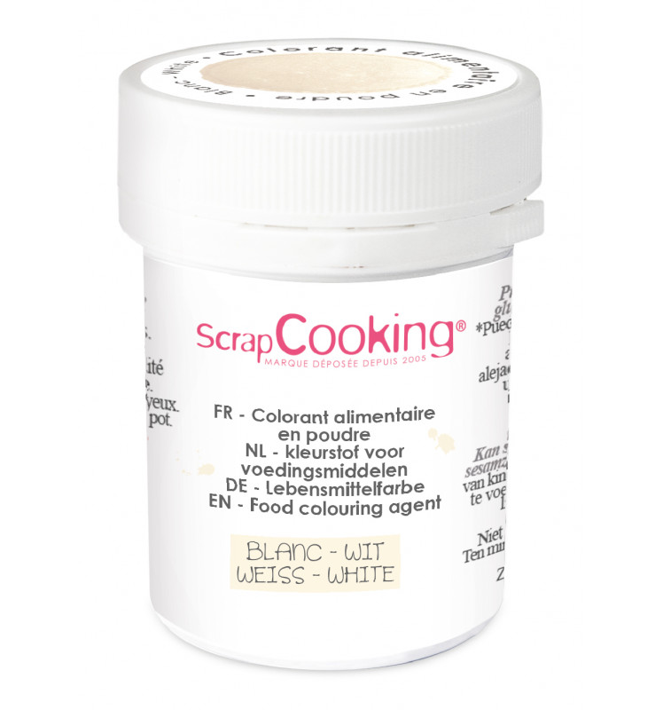 SCRAPCOOKING KLEURSTOF ARTIFICIEEL WIT 5GR